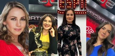 Ruth Carrillo, Marisa Lara, Desiré Monsivais y Julia Headley, narradoras y comentaristas de ESPN Deportes