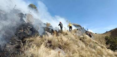 El incendio que comenzó en el parque Valle de Alcalican se ha extendido hacia el norte y noreste hasta el paraje Primer Portillo