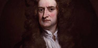 Retrato de Sir Isaac Newton.
