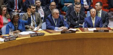 La reunión del Consejo de Seguridad de las Naciones Unidas votando la resolución de EU sobre un alto el fuego en Gaza