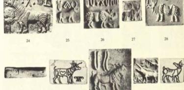Una serie de sellos del Indo de Iravatham Mahadevan, un erudito y autor que ha estudiado la escritura del Indo durante décadas..