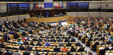 Sesión plenaria en el Parlamento Europeo en Bruselas