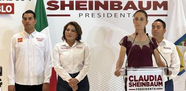 Claudia Sheinbaum, habla durante un acto de campaña este sábado, en Hermosillo/