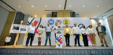 Los dirigentes del PAN, PRI y PRD anuncian que aceitan estructura rumbo a comicios del 2 de junio