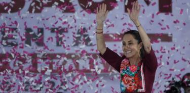 Claudia Sheinbaum durante la presentación de su Plan de Nación en el Zócalo