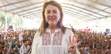 La candidata a la gubernatura de Morelos por la coalición 