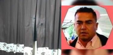 Impactos de bala en las cortinas del domicilio del emecista, Arturo Lara de la Cruz