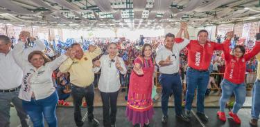 Xóchitl con militancia de los partidos de la Alianza en Chiapas