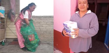 María Eugenia Pérez recolecta residuos en su comunidad para cambiarlos por productos de la canasta básica a través del programa Ecomunidad