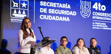 La gobernadora de Quintana Roo, Mara Lezama Espinosa inauguró el IV Congreso Internacional de Tecnologías de la Información de Seguridad, que dio cita a especialistas en el tema
