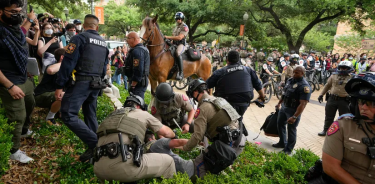 Represión de la policía de Texas en el campus de la Universidad de Austin