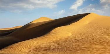 Dunas de arena en el desierto de Rajastan, 	India.