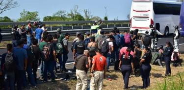 A su susrte fueronb abandonados 348 migrantes centroamericanos en Veracruz/