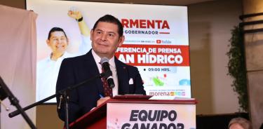 Alejandro Armenta sigue presentando su plan hídrico para que no falte el agua en Puebla/
