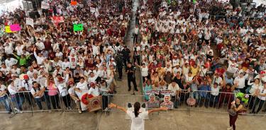 Ante cientos de simpatizantes, la aspirante presidencial Claudia Sheinbaum destacó su intención apoyar a los agricultores y ganaderos de Campeche