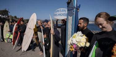 Ssurfista de Rosarito y Ensenada condenaron el asesinato de los tres surfistas extranjeros y exigieron justicia/CUARTOSCURO/