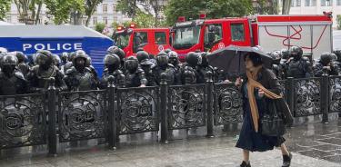 Al menos 20 personas fueron detenidas hoy en la capital georgiana en una manifestación contra la ley 'Sobre la transparencia de la influencia extranjera'