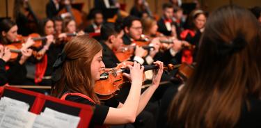 La Orquesta Sinfónica, la Universidad de Texas Tech.