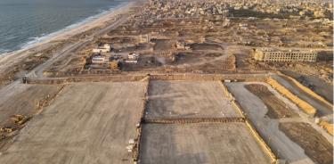 Muelle flotante construido por Estados Unidos frente a las costas de Gaza/ Agencias