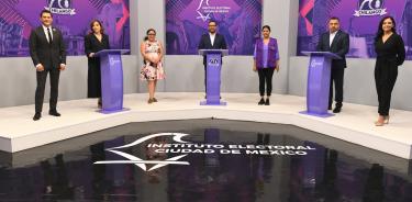 En debate, Víctor Hugo Romo, exalcalde de Miguel Hidalgo y candidato a una diputación federal.