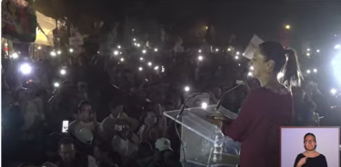 A la aspirante presidencial, Claudia Sheinbaum Pardo, la dejan sin luz en pleno cierre de campaña en la alcaldía Benito Juárez