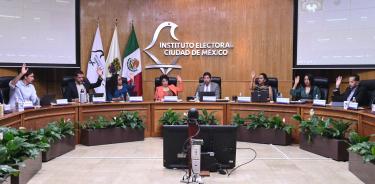 Sesión ordinaria del Consejo General del Instituto Electoral de la Ciudad de México (IECM).