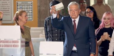 El presidente Andrés Manuel López Obrador acudió a su casilla para participar en las elecciones 2024.