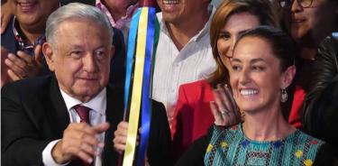 El presidente Andrés Manuel López Obrador y Claudia Sheinbaum