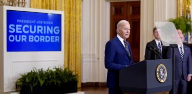 El presidente Joe Biden presenta el nuevo paquete de medidas antiinmigrantes este martes en la Casa Blanca