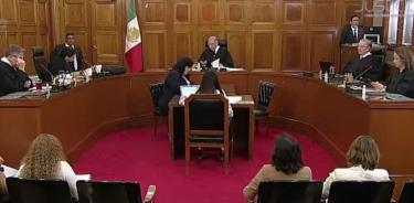 La ministrda Yasmín Esquivel (primera a la derecha) durante la sesión pública de la Segunda Sala del máximo tribunal del país.