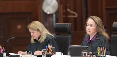 La ministra Yasmín Esquivel Mossa durante sesión en la Suprema Corte de Justicia de la Nación.