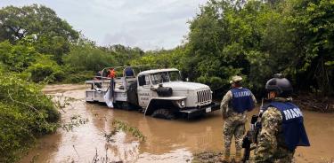 Marina en coordinación con Protección Civil de Tamaulipas evacuan a personas que quedaron incomunicadas por desbordamnientos de ríos/CUARTOSCURO/