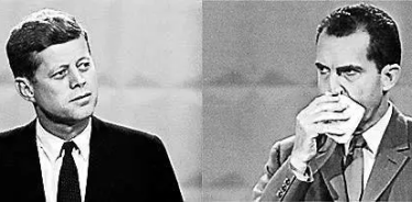 La imagen de Richard Nixon sudando en el debate televisado de la campaña 1960, fue decisivo en la victoria de John F. Kennedy