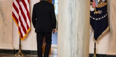 El presidente de EU, Joe Biden, este lunes en la Casa Blanca