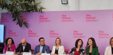 La conferencia de prensa  para presentar el Hay Festival 2024.