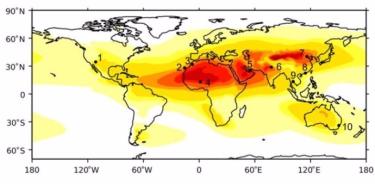 El estudio global, publicado en la revista Natural Hazards and Earth System Sciences, descubrió que las mayores dosis de polvo se absorben en los aeropuertos cercanos al desierto del Sahara, Oriente Medio y el norte de la India