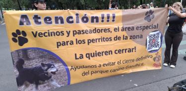 Vecinos de MH se manifiestan en contra del cierre del parque para perros Gandhi; denuncian corrupción de juez