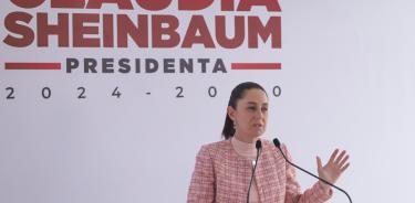 Conferencia de la presidenta electa Claudia Sheinbaum en su casa de transición