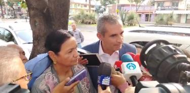 Dulce María Sauri Riancho y Enrique Ochoa Reza, exlíderes del PRI, fueron recibidos en audiencia con el magistrado Reyes Rodríguez Mondragón.