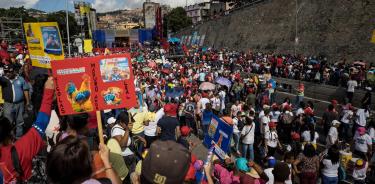 Evento de campaña del chavismo en Caracas en apoyo a la reelección de Nicolás Maduro/