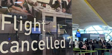 Vista del aeropuerto de Barajas en Madrid, afectado por el apagón informático