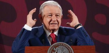 El presidente Andrés Manuel López Obrador en su conferencia mañanera desde Palacio nacional