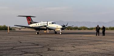 Avión privado donde fueron transportados Ismael 