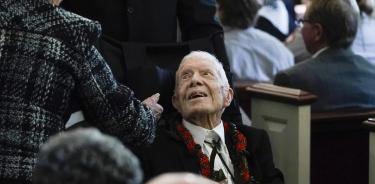 El expresidente de Estados Unidos Jimmy Carter, que con 99 años es el exmandatario de mayor edad del país, espera poder votar a la virtual candidata demócrata, Kamala Harris