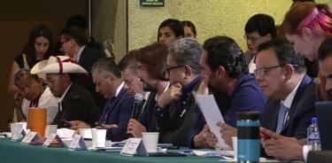 La Comisión de Puntos Constitucionales, durante el debate por prisión preventiva oficiosa.