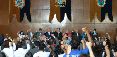 La ceremonia se llevó a cabo en el Salón Juárez del Centro Cultural Universitario Tlatelolco.