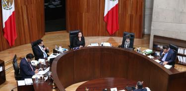 Sala Superior del TEPJ, en sesión pública en la que se anuncia fin del proceso electoral.