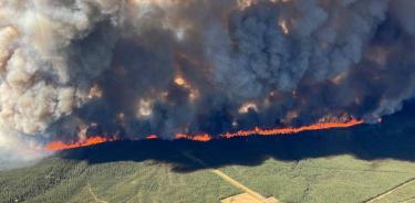 Incendio forestal en Canadá.