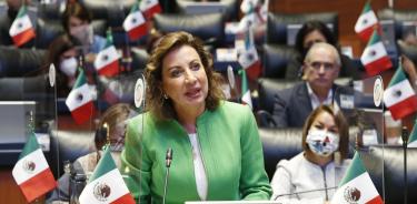 La senadora panista pidió la unión de los partidos de oposición para ir en contra de la Reforma al Poder Judicial.