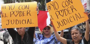 Trabajadores del Poder Judicial mantienen sus protestas en San Lázaro y afuera del Senado/